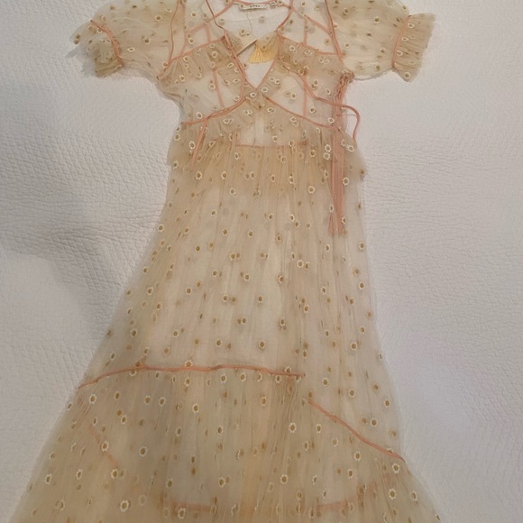 Doen Zelda Floral Daisy Faded Peach Dress Size XS - Picture 4 of 6